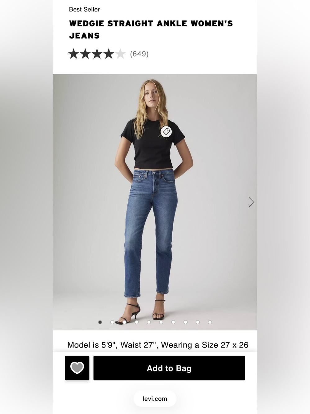 Levi’s Wedgie Straight Ankle Jeans